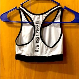 Run rest repeat sports bra